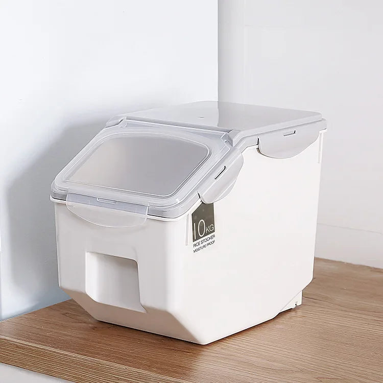 Rice Storage Box Dispenser Cereals Storage Jar Pet Food Container Insect-Proof Moisture-Proof Storage