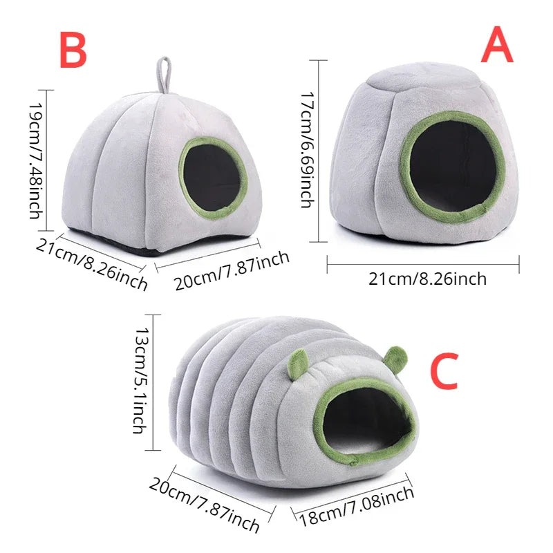 Guinea Pig house Hamster Hideout Large Cave Cotton House Small Animal Nest Winter Warm Pet Bed For Rodent/Guinea Pig/Rat