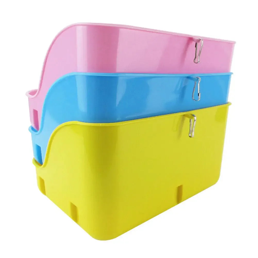 Hamster Guinea Pig Toilet Tray Box Durable Indoor Pet Puppy Rabbit Potty Training Toilet Doggy Training Potty with wall