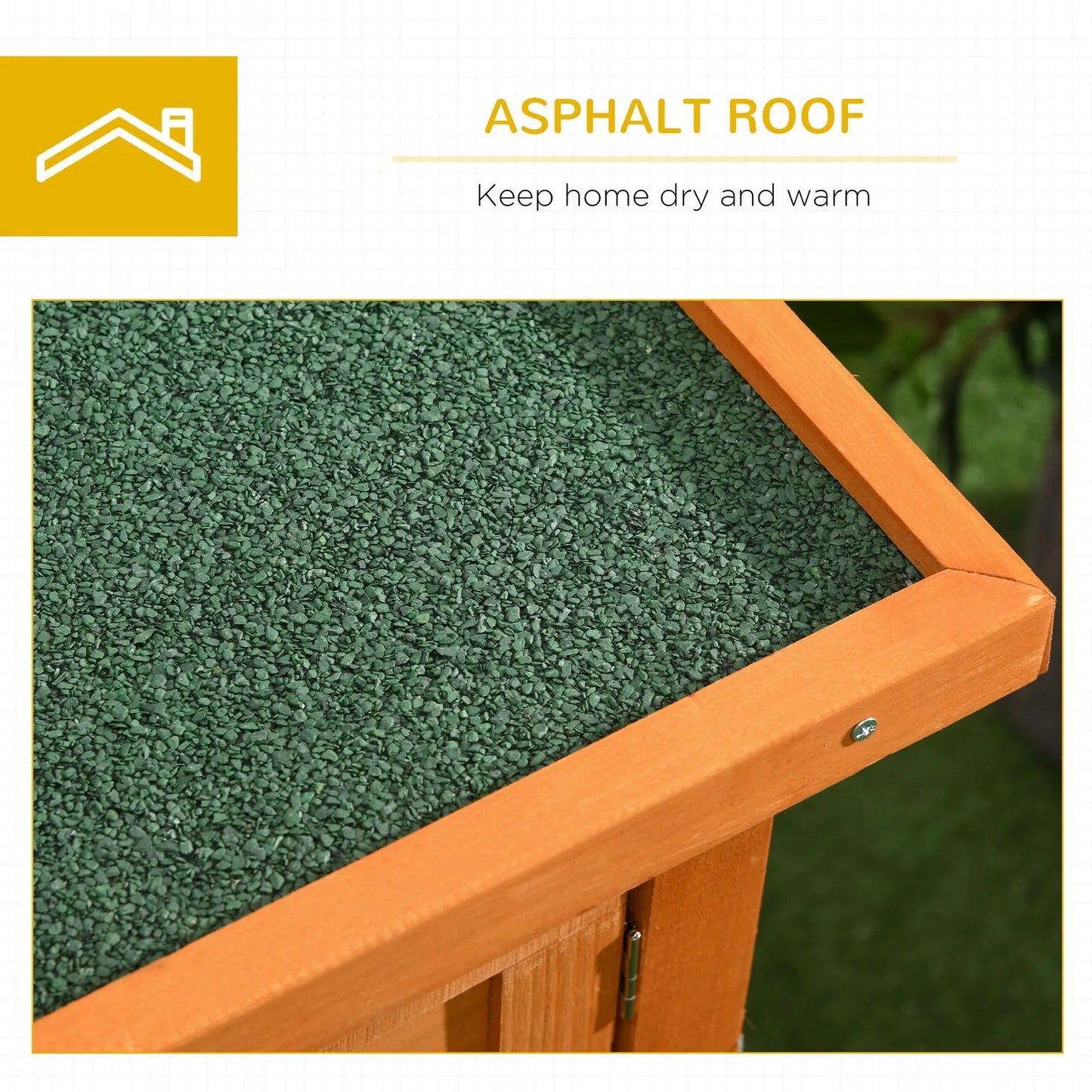 US Rabbit Hutch Bunny Cage Guinea Pig Elevated House Wood Outdoor Garden