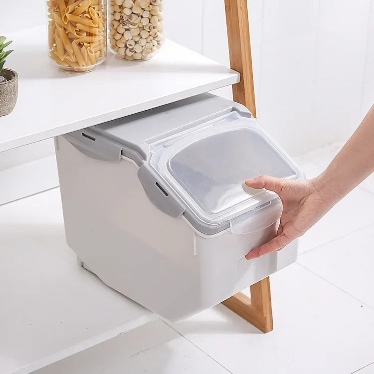 Rice Storage Box Dispenser Cereals Storage Jar Pet Food Container Insect-Proof Moisture-Proof Storage