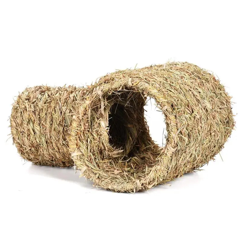 Pet Woven Tunnel Woven Nest Grass Tunnel For Pet Bunny Small Animals Houses Pet Play Furniture For Chinchillas Dutch Pig Guinea