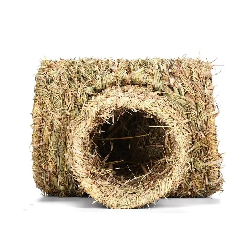 Pet Woven Tunnel Woven Nest Grass Tunnel For Pet Bunny Small Animals Houses Pet Play Furniture For Chinchillas Dutch Pig Guinea