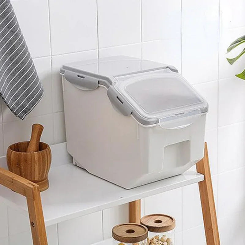 Rice Storage Box Dispenser Cereals Storage Jar Pet Food Container Insect-Proof Moisture-Proof Storage