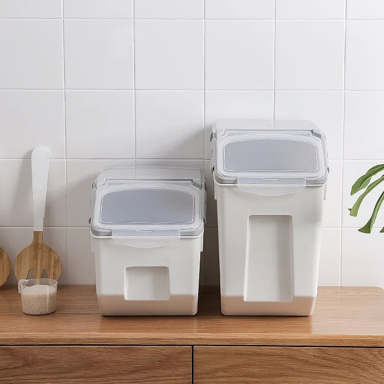 Rice Storage Box Dispenser Cereals Storage Jar Pet Food Container Insect-Proof Moisture-Proof Storage